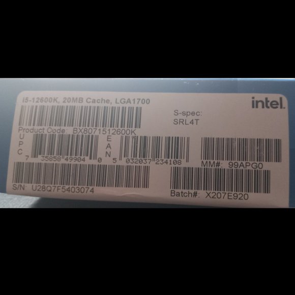 Intel Core i5 12600k Desktop CPU with Integrated Graphics - Picture 3 of 3